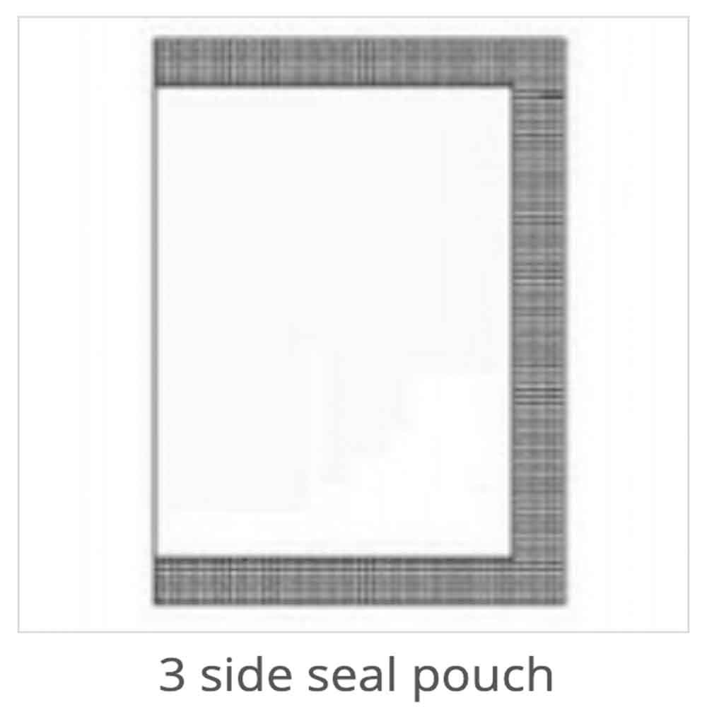 Frosted Three Side Seal Pouches With Zipper